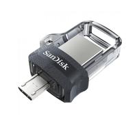SANDISK Ultra Dual m3.0 unidad flash USB 256 GB USB Type-A / Micro-USB 3.2 Gen 1 (3.1 Gen 1) Negro, Plata, Transparente