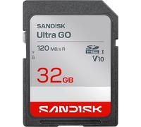 SANDISK Ultra Go - Tarjeta SD UHS-I de 32 GB, velocidad de lectura de hasta 120 MB/s, grabación de vídeo Full HD, tarjeta de memoria para cámara réflex digital y cámara sin espejo
