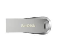 SanDisk Ultra Luxe Pendrive, USB Type-A, 128 GB (Unidad Flash, Velocidad de lectura hasta 400 MB/s, USB 3.2 Gen 1 + USB 3.0 compatible, Protección con Contraseña, RescuePRO Deluxe, Metálico) Plata