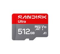 SANDISK Ultra Tarjeta microSDXC UHS-I + SD Adapter, 512GB(hasta 145 MB/s de Velocidad de Lectura, vídeo Full HD, V10, U1, C10, A1) para teléfonos Inteligentes y tabletas Android, cámaras y portátiles