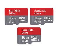 SanDisk Ultra Pack de 3 Tarjetas de Memoria microSDHC con App Memory Zone, hasta 98 MB/s, Rendimiento de apps A1, Clase 10, U1, 16 GB