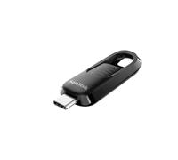SANDISK Ultra Slider Pendrive 256 GB Memoria USB Type-C (Unidad Flash, de alta velocidad hasta 400 MB/s, USB 3.2 Gen 1, Conector retráctil, Almacenamiento, acceso y transferencias más ágiles) Negro