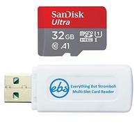 SanDisk Ultra - Tarjeta de memoria micro SD de 32 GB funciona con Wyze Cam Pan, Wyze Cam v2 Smart Camera (SDSQUA4-032G-GN6MN) con 1 lector de tarjetas SD y microSDHC de Everything But Stromboli