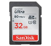 SanDisk Ultra - Tarjeta de Memoria SDHC/SDXC de 32 GB (hasta 80 MB/s, Clase 10 FFP)