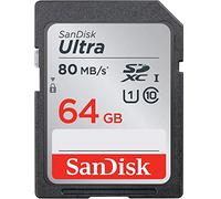 SanDisk Ultra Tarjeta de memoria SDXC de 64 GB (hasta 80 MB/s, Clase 10)
