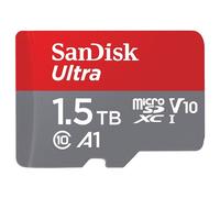 SanDisk Ultra Tarjeta Micro SDXC + adaptador SD 1.5TB (Compatibles con tabletas y móviles Android, UHS-I, hasta 150 MB/s, Video Full HDD, Clase A1 de rendimiento, Class 10, U1)