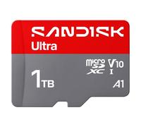 SANDISK Ultra Tarjeta microSDXC UHS-I + SD Adapter, 1 TB (hasta 195 MB/s de Velocidad de Lectura, vídeo Full HD, V10, U1, C10, A1) para teléfonos Inteligentes y tabletas Android, cámaras y portátiles