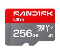 SANDISK Ultra Tarjeta microSDXC UHS-I + SD Adapter, 256GB(hasta 145 MB/s de Velocidad de Lectura, vídeo Full HD, V10, U1, C10, A1) para teléfonos Inteligentes y tabletas Android, cámaras y portátiles
