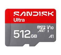 SANDISK Ultra Tarjeta microSDXC UHS-I + SD Adapter, 512GB(hasta 145 MB/s de Velocidad de Lectura, vídeo Full HD, V10, U1, C10, A1) para teléfonos Inteligentes y tabletas Android, cámaras y portátiles