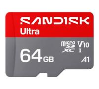 SANDISK Ultra Tarjeta microSDXC UHS-I + SD Adapter, 64 GB(hasta 145 MB/s de Velocidad de Lectura, vídeo Full HD, V10, U1, C10, A1) para teléfonos Inteligentes y tabletas Android, cámaras y portátiles