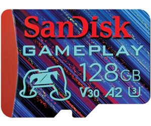 SanDisk128GB Gameplay Tarjeta Micro SD para Dispositivos de Juego móviles y Consolas portátiles, hasta 190 MB/s, de Lectura, AAA-/3D-/VR-Grafik, 4K-UHD-Videos, A2, U3, V30