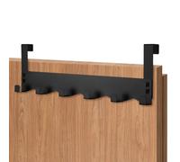 Sandiyago Perchero de puerta para colgar, estable gancho para puerta para colgar, gancho de metal mate, gancho flexible para puerta que ahorra espacio con antideslizante para toda la vivienda, 43 cm