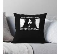 Sandman Death Of The Endless - Funda de almohada cuadrada de poliéster y lino y terciopelo, con cremallera, decoración para habitación