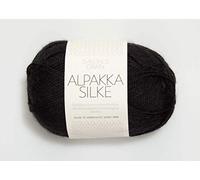 Sandnes Garn Alpakka Silke 1099 - Ovillo de lana, color negro