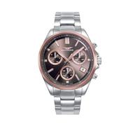 Sandoz Reloj Hombre 83003-17 - Acero Plateado Esfera Marrón 42mm