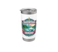 Sandpoint, Idaho, EE. UU., Lake Pend Orielle, divertido recuerdo de verano Vaso térmico de acero inoxidable de doble pared