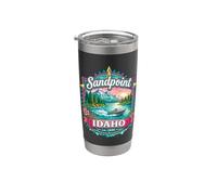 Sandpoint, Idaho, EE. UU., Lake Pend Orielle, divertido recuerdo de verano Vaso térmico de acero inoxidable de doble pared