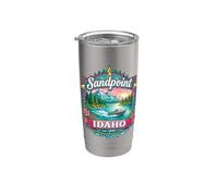 Sandpoint, Idaho, EE. UU., Lake Pend Orielle, divertido recuerdo de verano Vaso térmico de acero inoxidable de doble pared