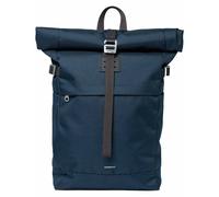 Sandqvist - Icon Rolltop Backpack M Navy de Cuero - Azul marino Azul marino one size