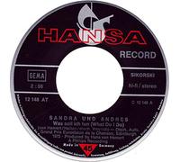 Sandra Andres - Was soll ich tun (What Do I Do) Deutsche Aufnahme / Wenn der Zigeuner lacht / EDINBURGH Grand Ptix Eurovision 1972 / Sandra Andres / Bildhülle / HANSA # 12 148 AT