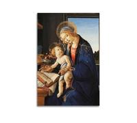 Sandro Botticelli - Madonna of The Book Classic Works Posters - Póster de pared para decoración del hogar, lienzo colgante, 60 x 90 cm