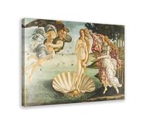 Sandro Botticelli - Póster decorativo de pared con texto en inglés "The World's Top 100 Paintings The Birth of Venus" (El nacimiento de Venus)