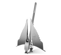 SandShark - Anclaje Fluke de acero inoxidable de alta calidad, eje retráctil, fácil almacenamiento, anclaje de pontón de aluminio, para barcos de hasta 35 pies, ancla de arena para barco, anclaje de