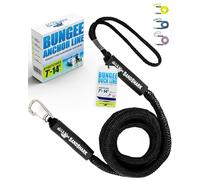 SandShark - Línea de Anclaje elástica 2,1 a 4,3 m para Barcos, Absorbe los Golpes en los Anclajes y los muelles, con Clip de Acero Inoxidable, diseñado para SandShark Anchor.