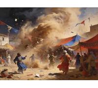 Sandstorm 500 Piece Jigsaw Puzzles for Adults, Colourful, Challenging & Brainteasing Adult Puzzles 500 Pieces Market Crowd, Fun jigsaws for The Whole Family 20x15 Inch