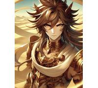 Sandstorm Prince: College Ruled Lined Notebook with Desert Warrior and Ancient Sun Temple Cover: Ideal for School, Notes, and Journaling | 8.5 x 11 in ... College Ruled Lines | Golden Matching Cover