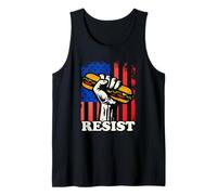 Sandwich Activism USA Flag Protest Fist Humor Men Women Camiseta sin Mangas