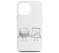 Sandwich and Chips Cute Cartoon Snack Par Carcasa para iPhone 13 Pro MAX