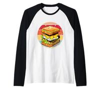 Sándwich Divertido Amante de la Comida rápida Vintage Chicas Camiseta Manga Raglan