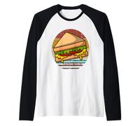 Sándwich Divertido Amante de la Comida rápida Vintage Chicas Camiseta Manga Raglan