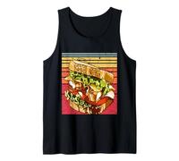 Sándwich Divertido Amante de la Comida rápida Vintage Chicas Camiseta sin Mangas
