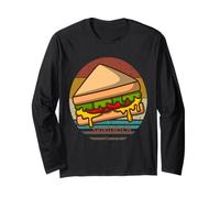 Sándwich Divertido Amante de la Comida rápida Vintage Chicas Manga Larga