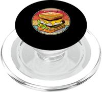 Sándwich Divertido Amante de la Comida rápida Vintage Chicas PopSockets PopGrip para MagSafe