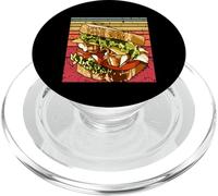 Sándwich Divertido Amante de la Comida rápida Vintage Chicas PopSockets PopGrip para MagSafe