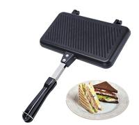 Sandwich Maker, Double-Sided Non-stick Hot Press Grilled Cheese Pan With Anti-Scald Handle, Hangable Design Hot Sandwiches Makers Press, Breakfast Sandwich Maker, Grilled Cheese Pan