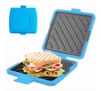 Sandwichera - 16 x 16,5 x 3 cm, silicona resistente al calor, prensa de queso tostado y parrilla para aperitivos, para el hogar, apartamento, dormitorio, y cocina de viaje