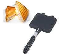 Sandwichera Caliente, Antiadherente Desmontable con Sartén Universal IH de Doble Cara para Estufas de Gas, Cocina a la Parrilla Crujiente para Acampar