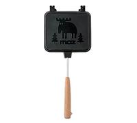 Sandwichera caliente | Prensa ligera desmontable para desayuno, parrilla camping con mango madera para queso, huevo y tocino Sakamura