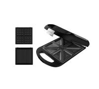 Sandwichera cecotec rock´ntoast family 3in1 1500w 3 placas intercambiables negro