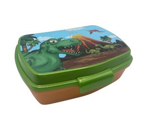 Sandwichera de Dinosaurios T-REX - Fiambrera Porta Alimentos para Niños - Caja para el Almuerzo y Porta Merienda para Colegio - 1 Compartimento 18x5x13 CM