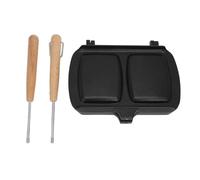 Sándwichera Doble Cara de Aluminio con Mango Desmontable y Recubrimiento Antiadherente - Versátil para Tostar, Freír y Hacer Huevos, Ideal para Cocina y Exterior