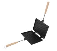 Sandwichera, Doble Cara Panini Grill Press Sandwichera Queso A La Parrilla Tostadora De Sandwich De Mano Con Mango Largo Sarten Para Tortilla De Patatas Para Cocina Casera Restaurante