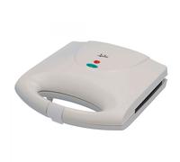 Jata JESW1232 Sandwichera con Placas Antiadherentes, 2 sándwiches enteros XXL, Sellado perfecto, Tostado rápido y uniforme, 750 W, Fácil limpieza, Almacenaje vertical, Blanco