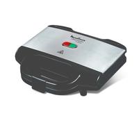Sandwichera Moulinex SM156D 700W Acero inoxidable Capacidad 2 sandwiches Bloqueo Grill Antiadherente