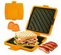 Sandwichera para microondas, mini tostadora, panini, magdalenas de huevo, apta para lavavajillas, electrodoméstico de cocina inalámbrico, dispositivo de ahorro de tiempo para comidas rápidas