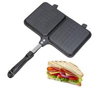 Sandwichera para parrilla - Sándwiches de aluminio a la parrilla, Prensa para parrila de queso, Dispositivo para sándwich caliente de doble panel con mango | Sartén antiadherente para camping